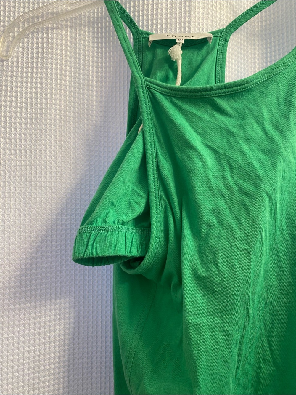 Frame Cami Tank Dress in Grass Green - Picture 10 of 11